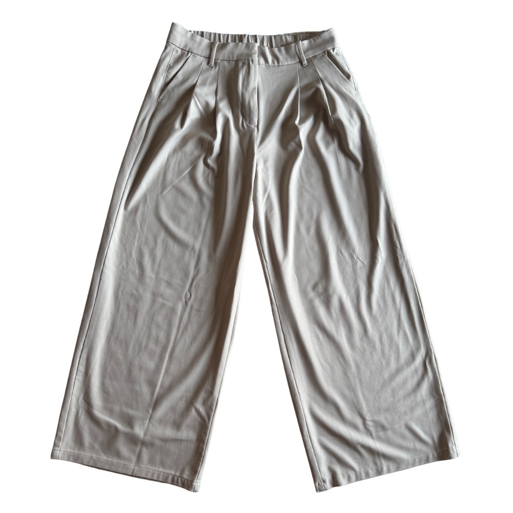 AEO Wide Leg Tan Trousers